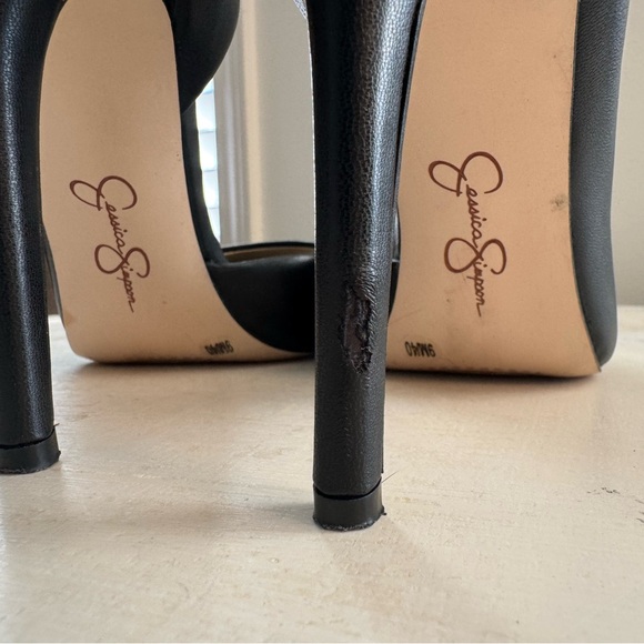 Black Leather D’Orsay Heels - Picture 6 of 6